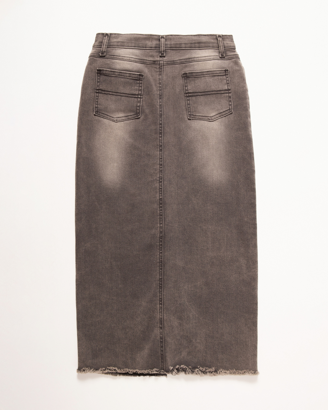 FALDA MIDI BOTONES GRIS