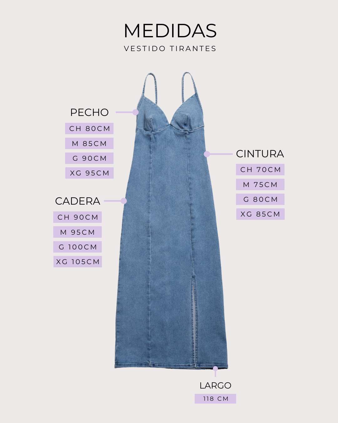 VESTIDO MEZCLILLA TIRANTES