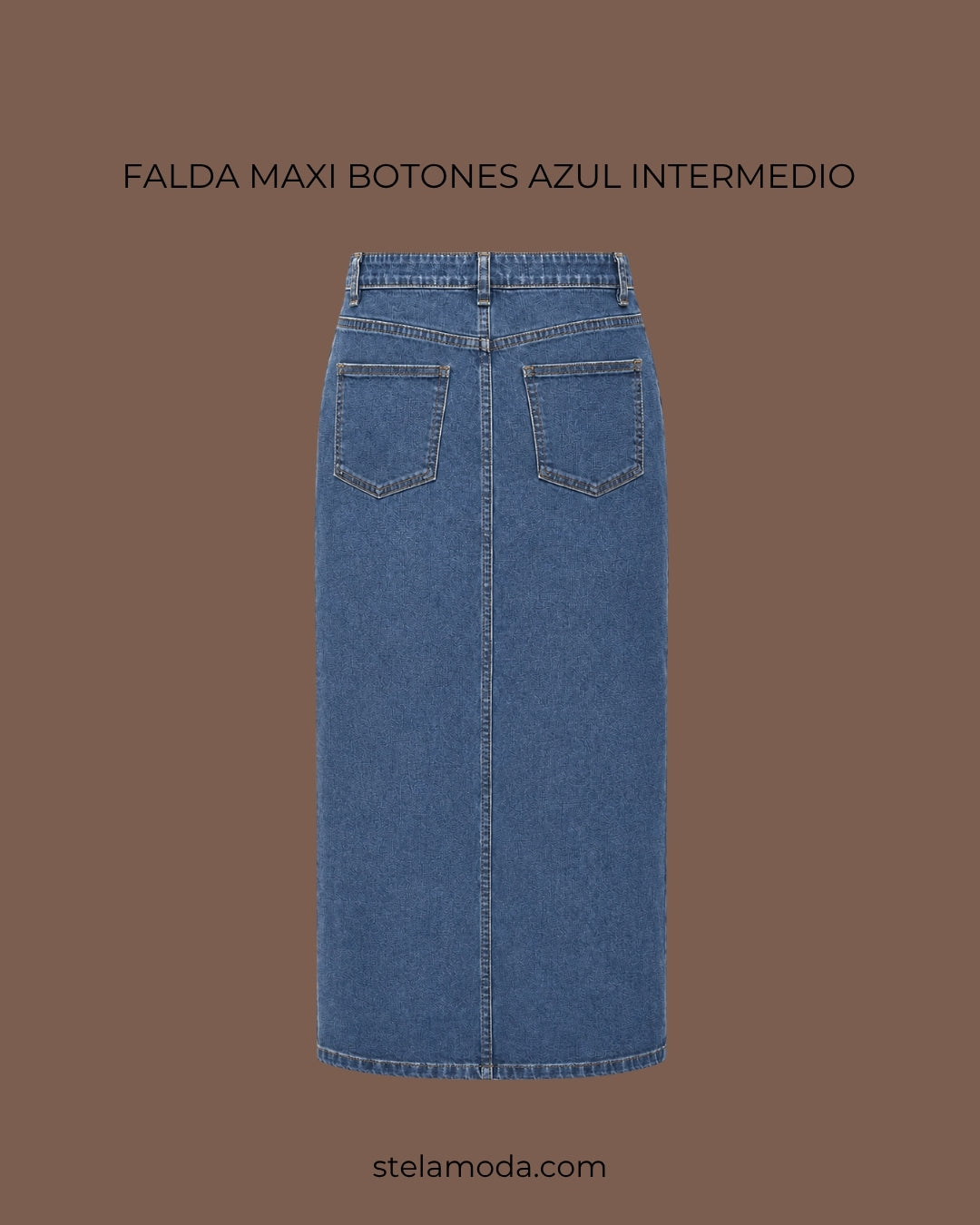 FALDA BOTONES AZUL INTERMEDIO