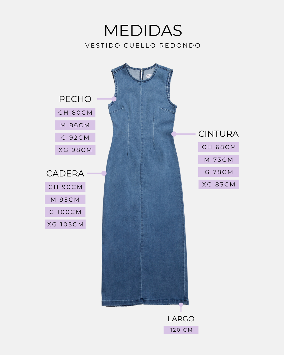 VESTIDO CUELLO REDONDO