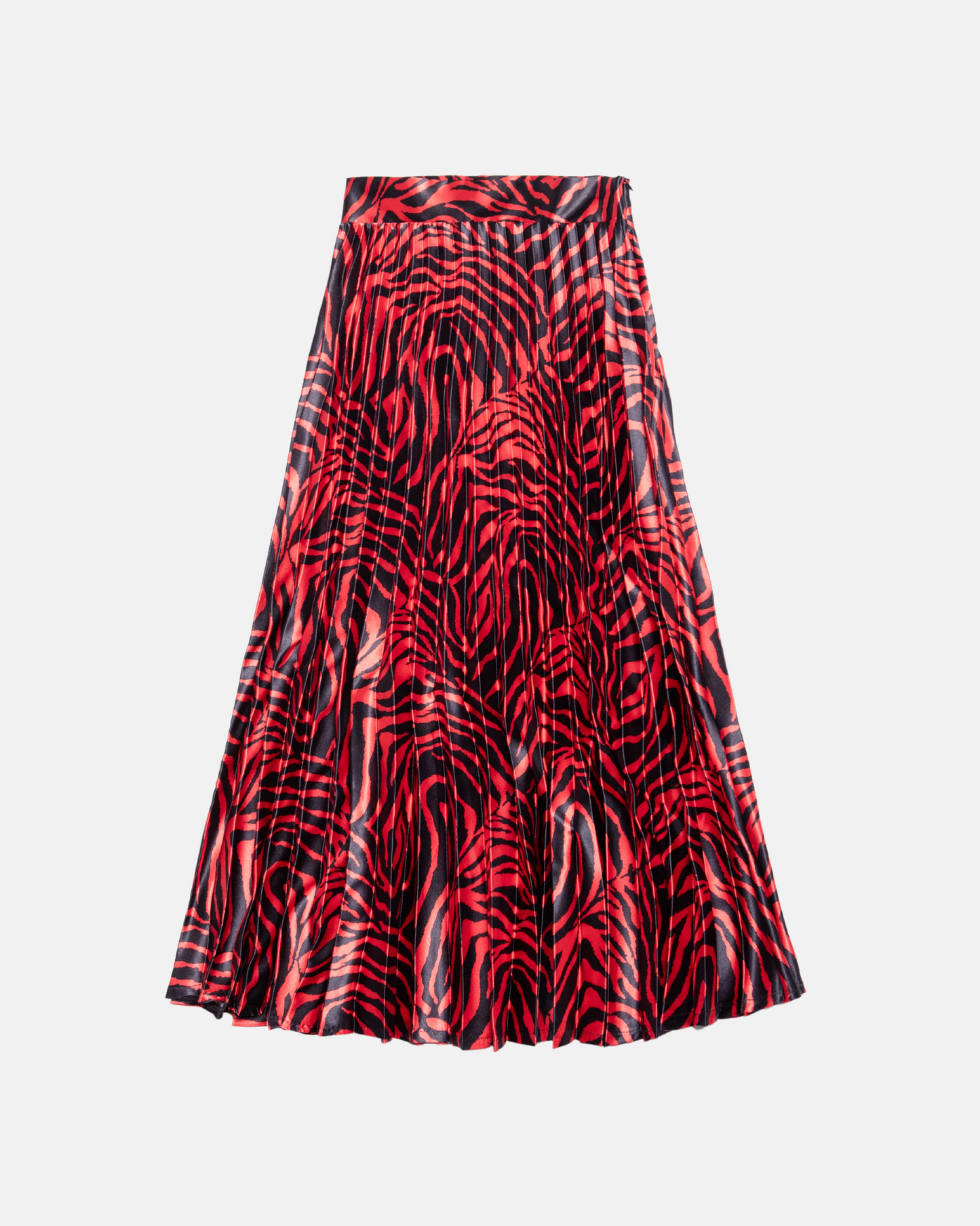 FALDA PLISADA ANIMAL PRINT ROJO