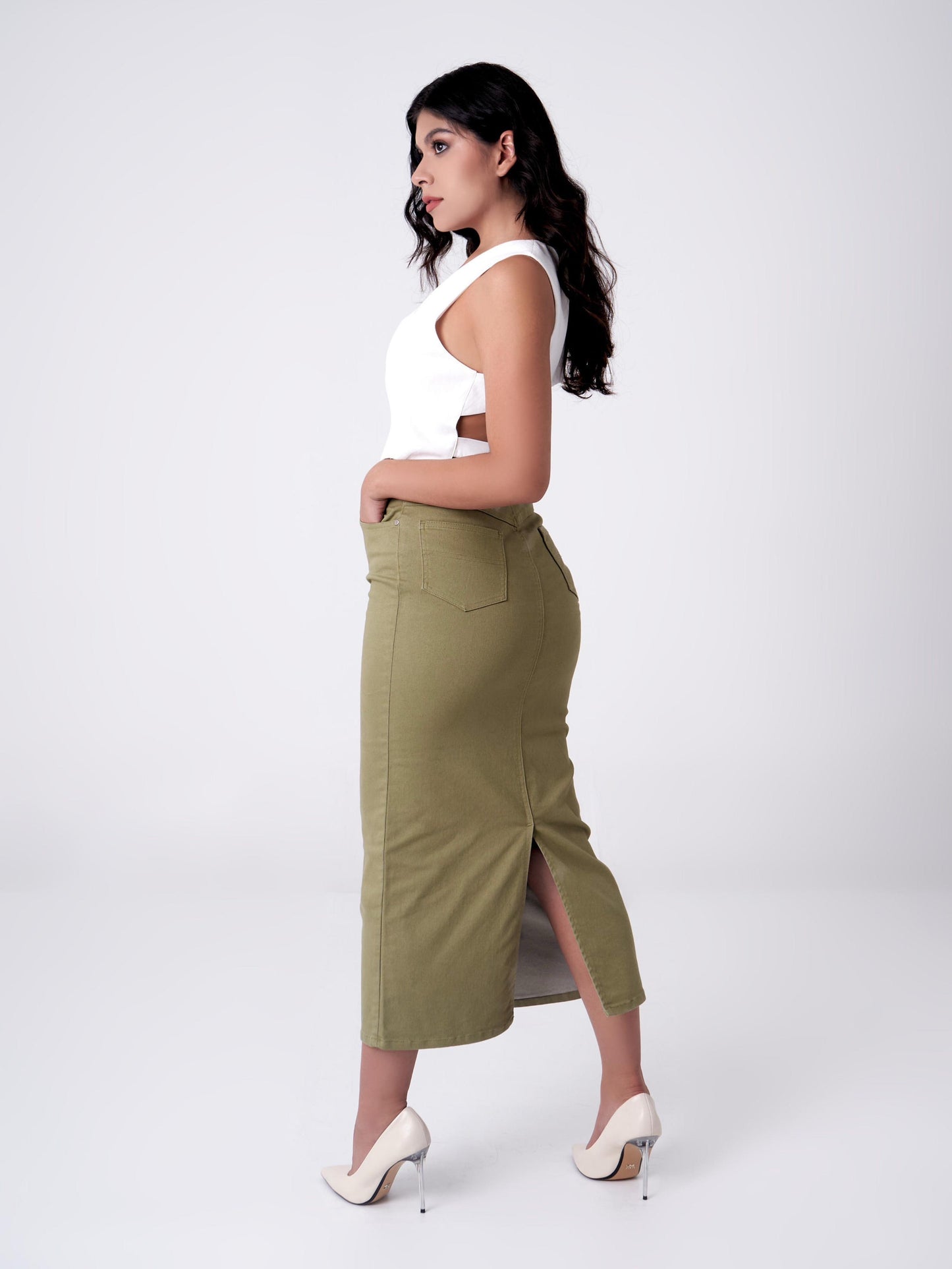 FALDA VAQUERA VERDE