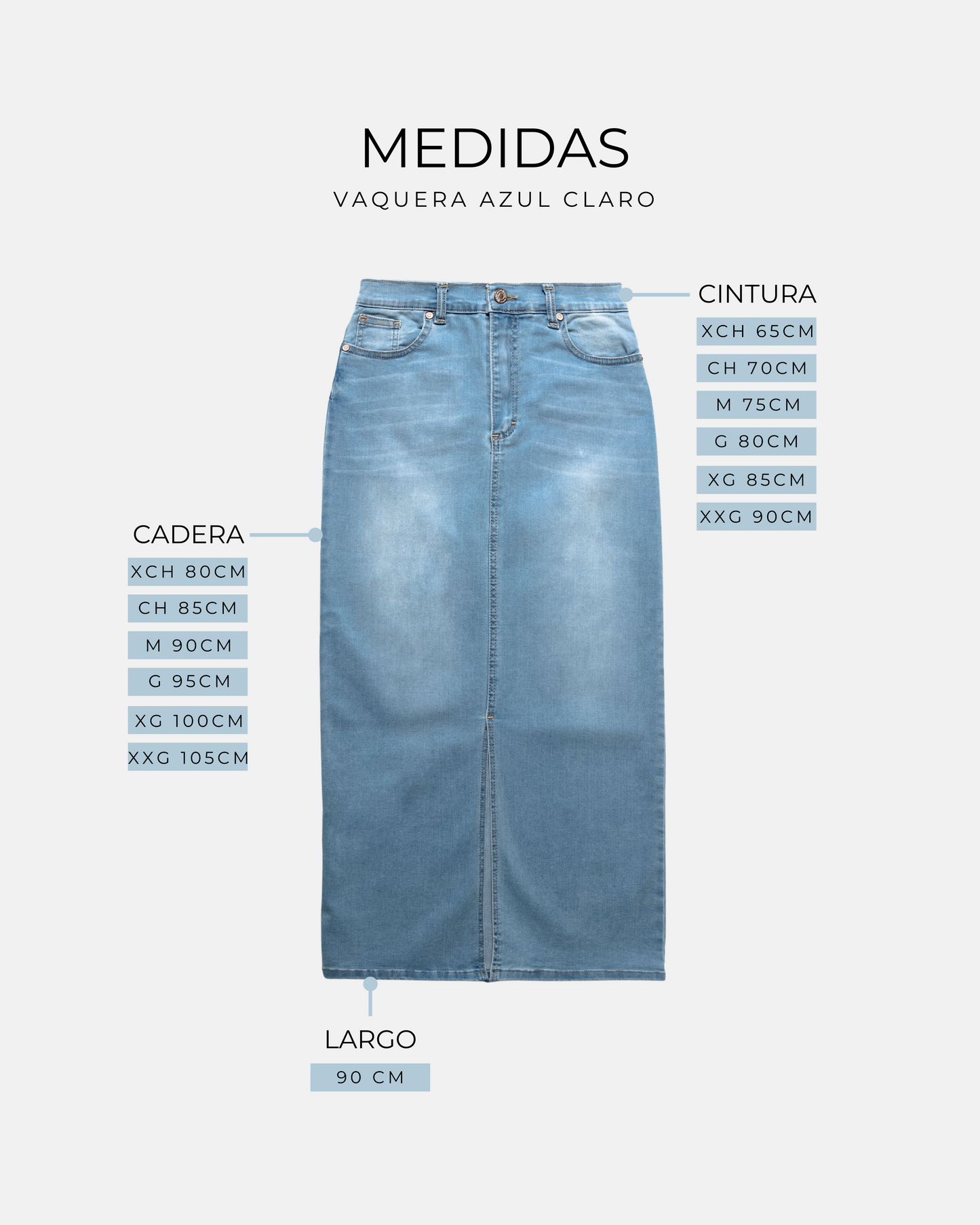 VAQUERA MAXI AZUL CLARO