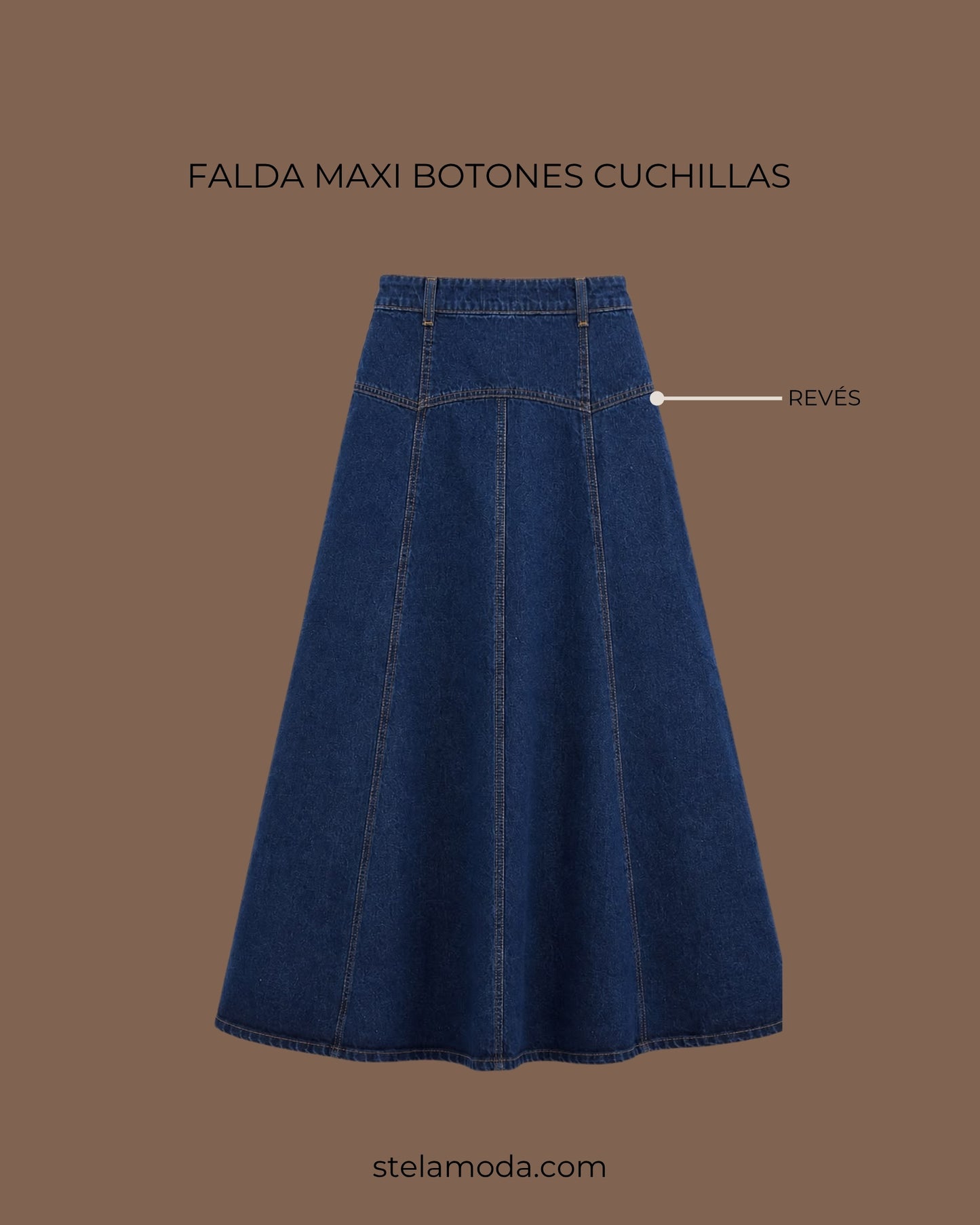 FALDA MAXI RÍGIDA BOTONES CUCHILLAS