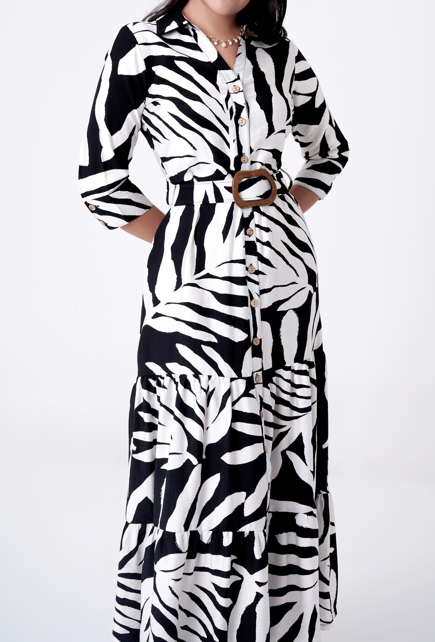 VESTIDO ESTAMPADO NEGRO
