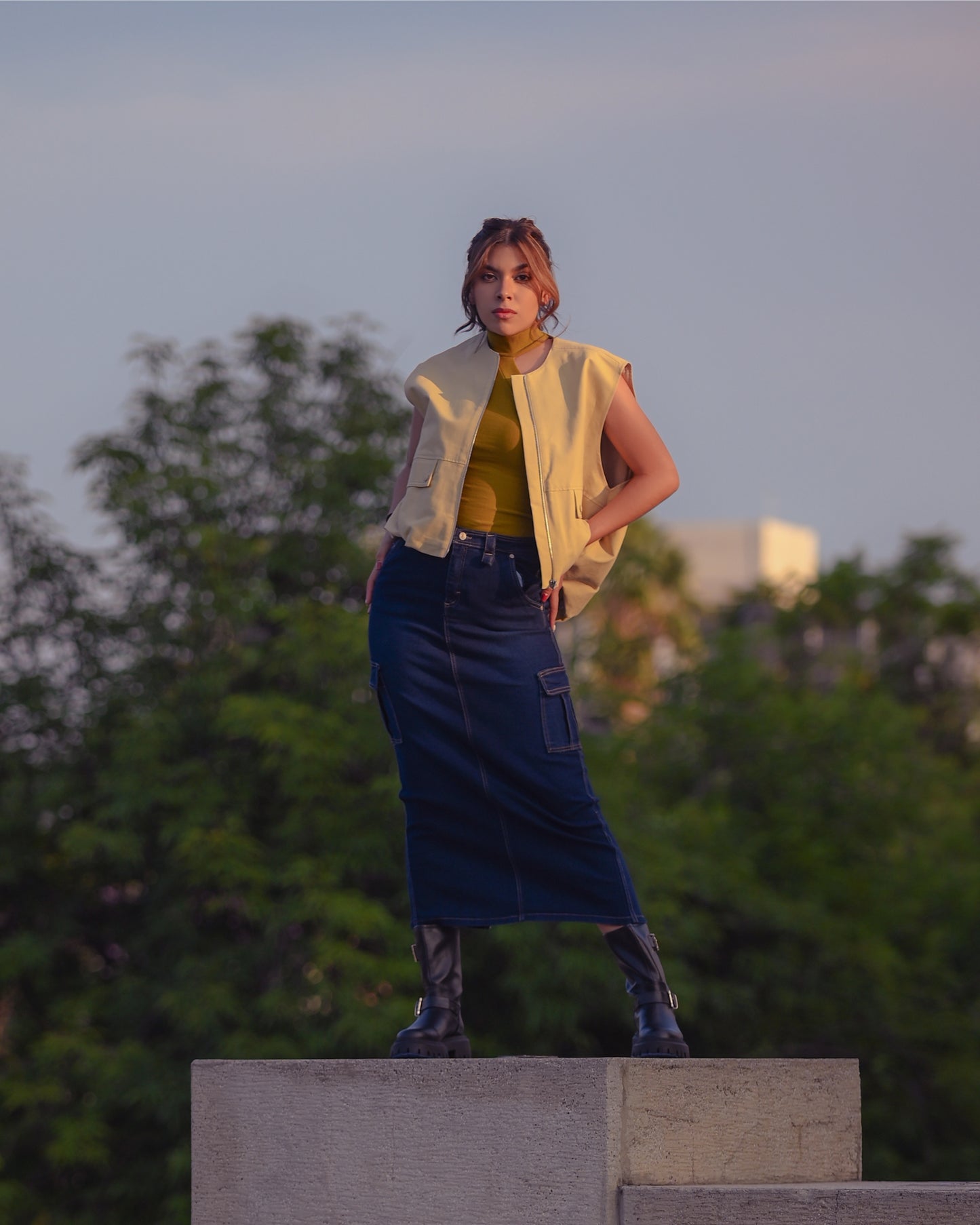 FALDA CARGO STRETCH