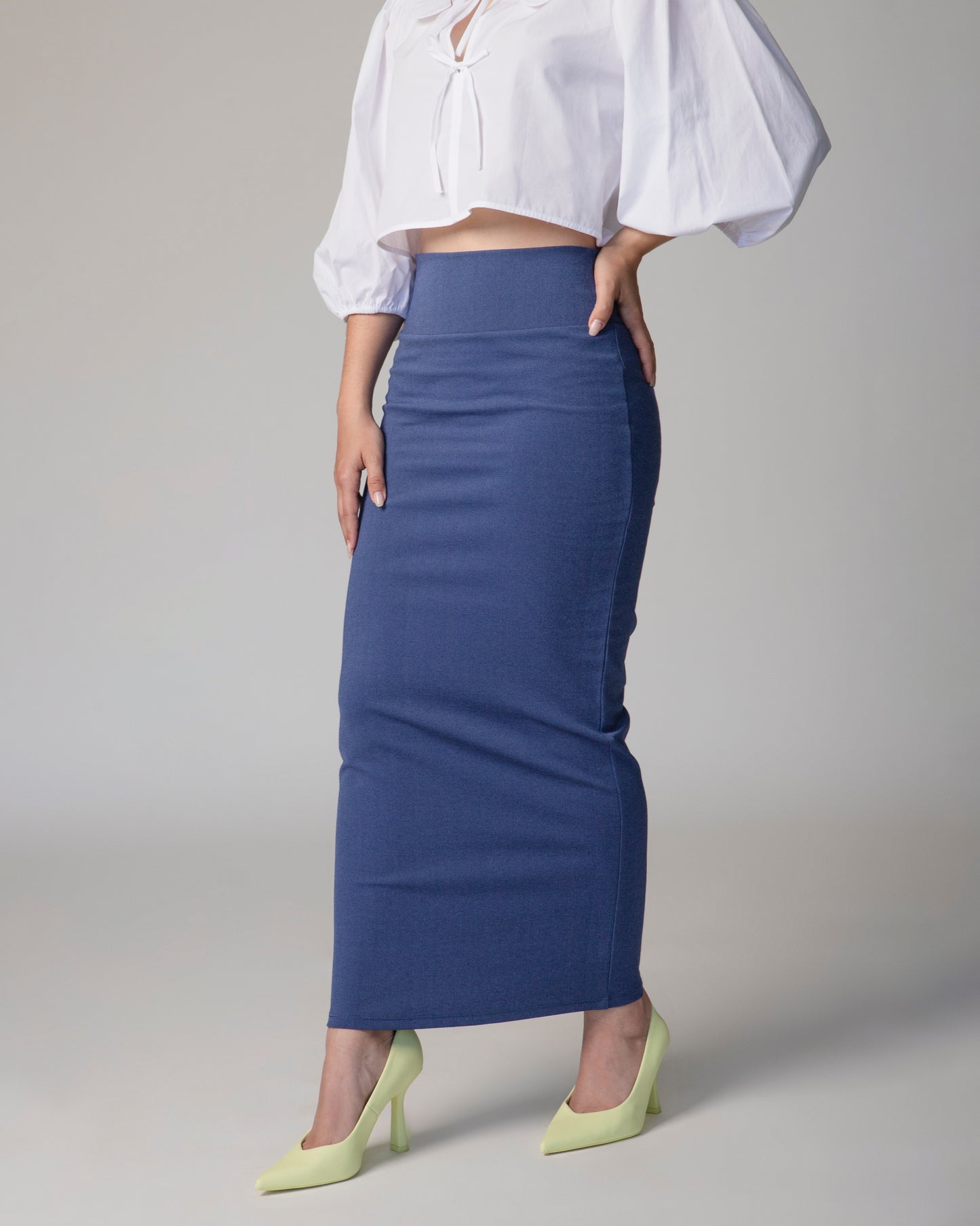 FALDA LAPIZ AZUL DENIM