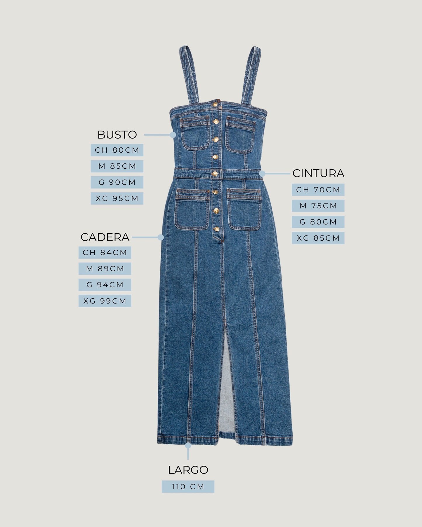 JUMPER MEZCLILLA BOTONES