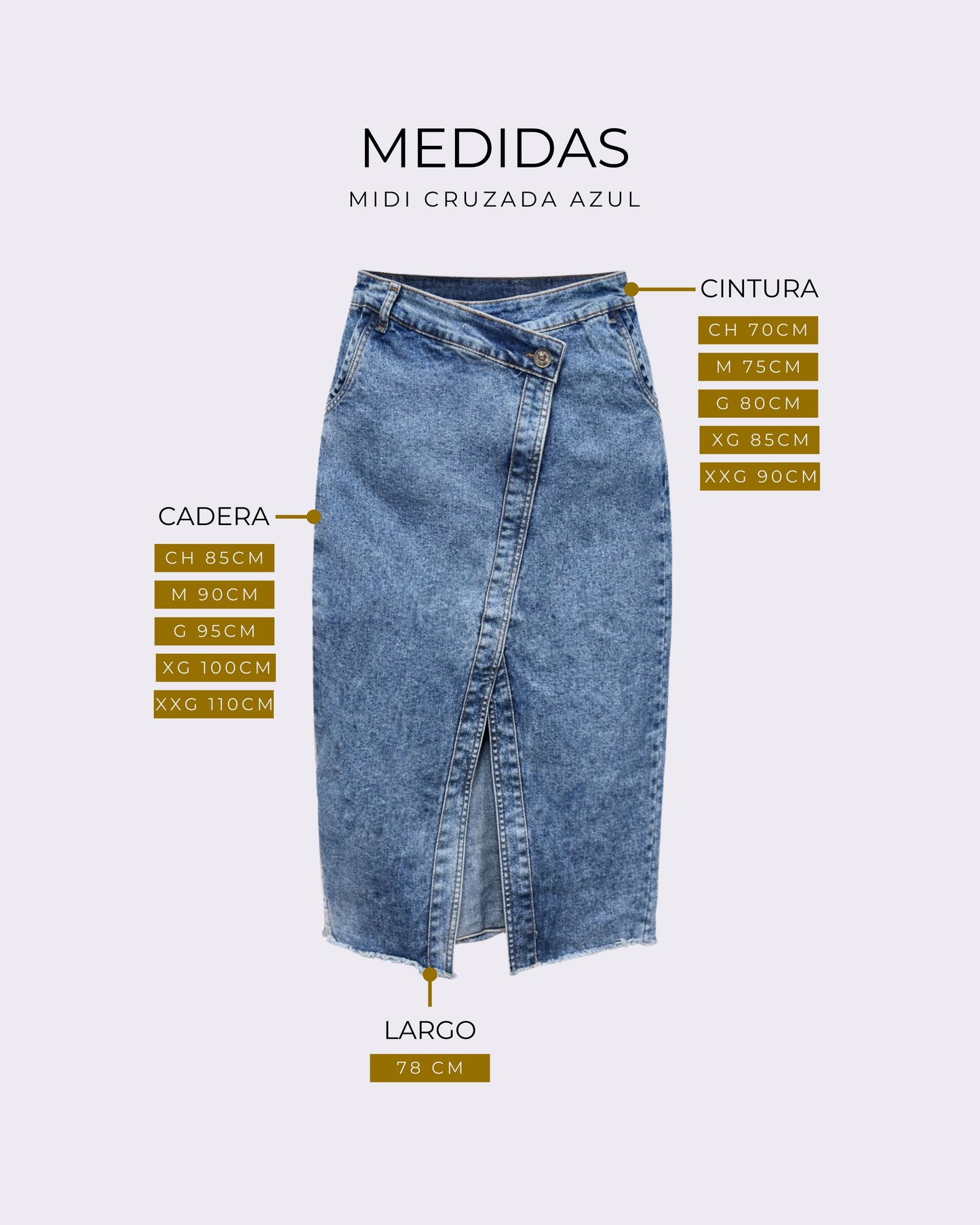 DARK BLUE WRAP SKIRT