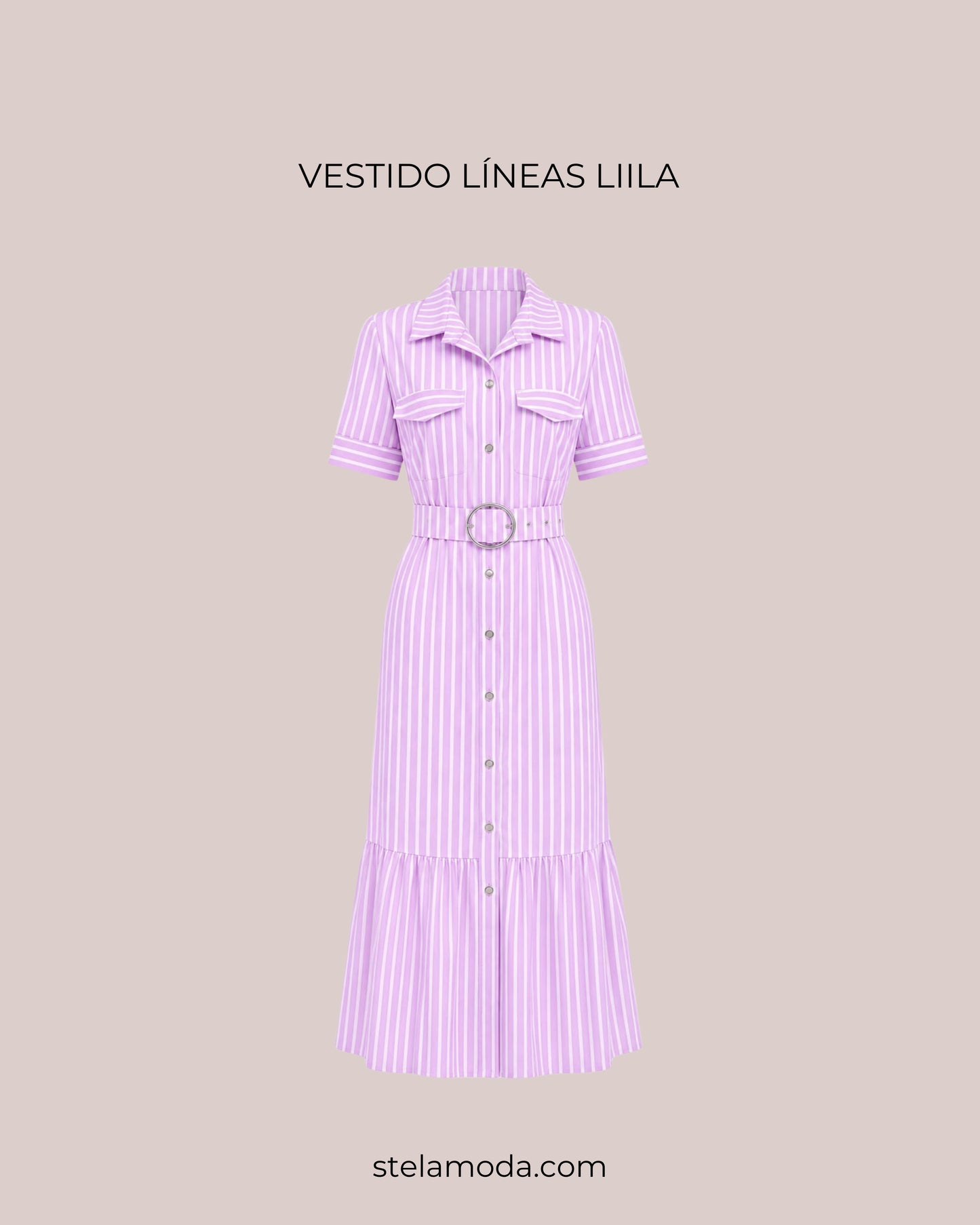 VESTIDO LINEAS LILA