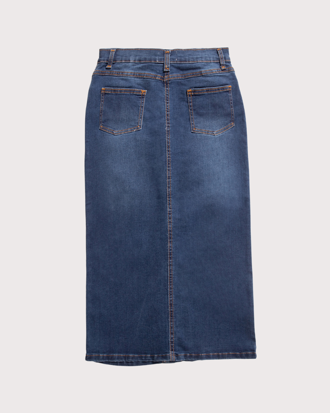 FALDA MIDI BOTONES AZUL OSCURO