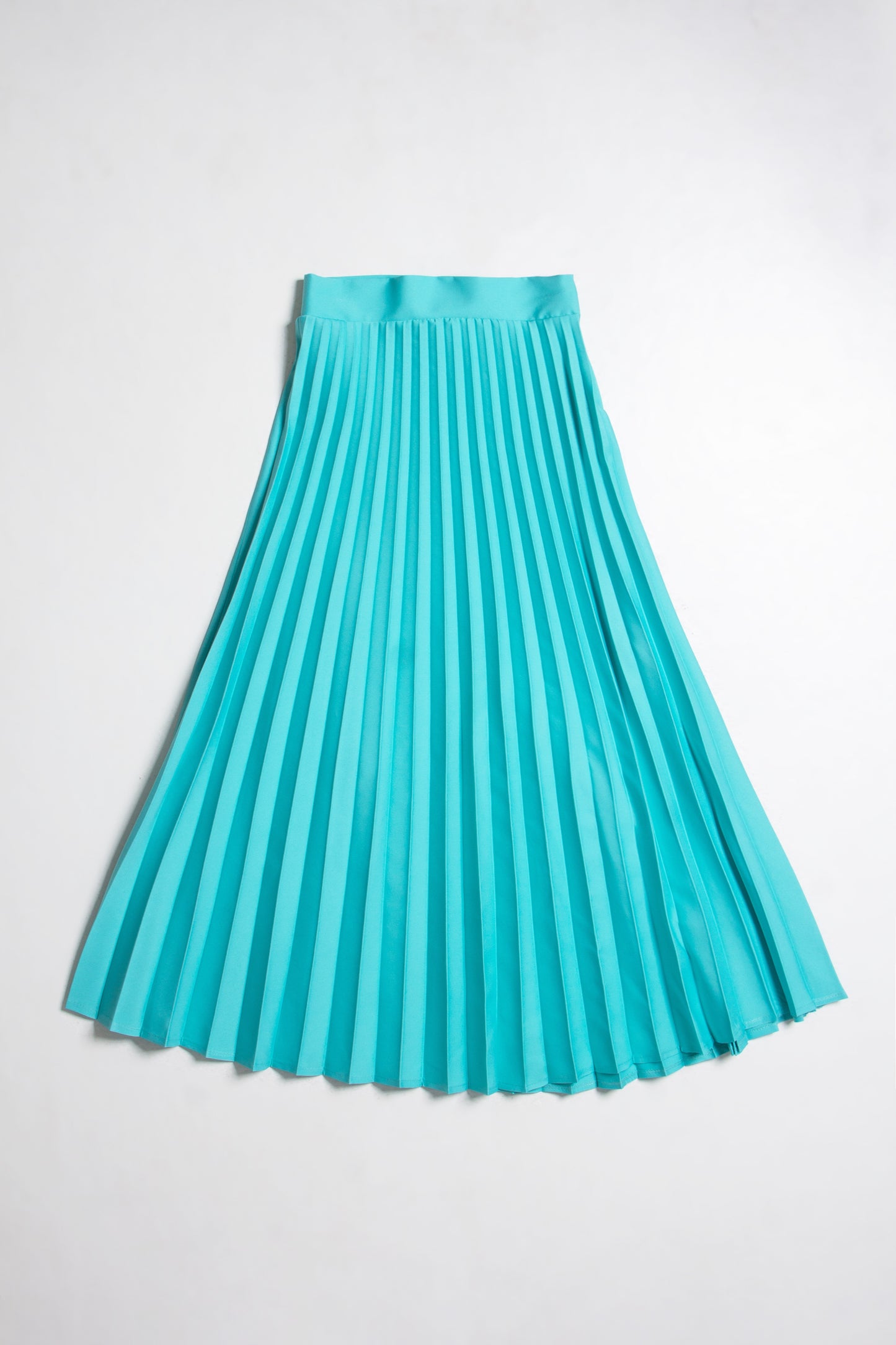 AQUA GREEN PLEATED SKIRT