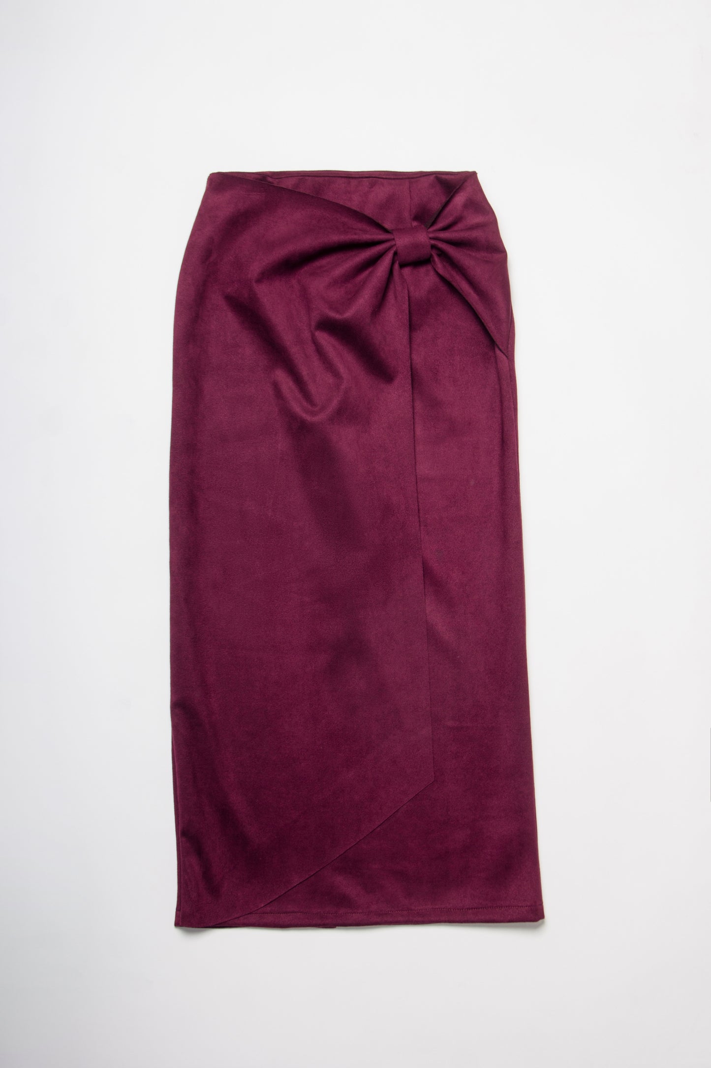 FALDA MIDI DRAPEADA ANTE VINO