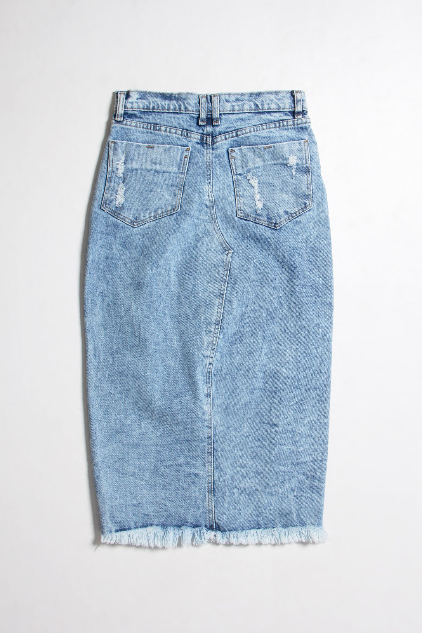 FALDA MIDI RIGIDA ROTOS (NO STRETCH)