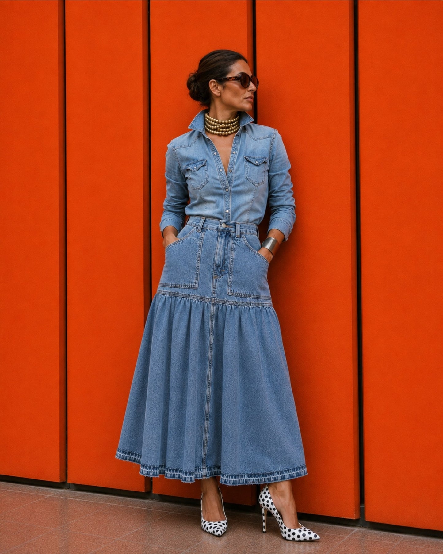 FALDA MAXI PETO ANCHO