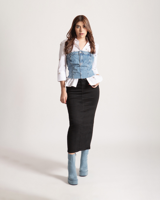 FALDA VAQUERA NEGRA