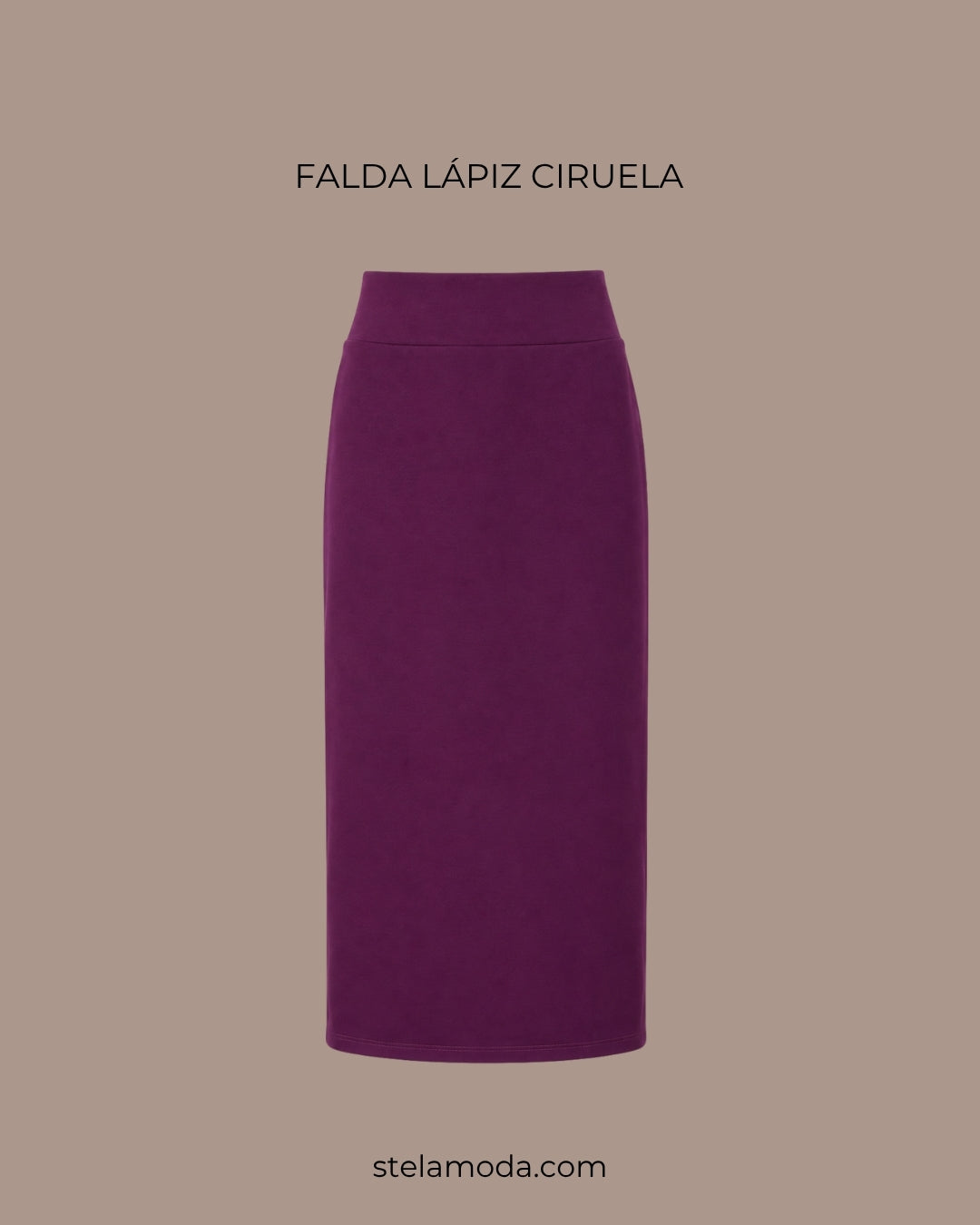 FALDA LAPIZ CIRUELA