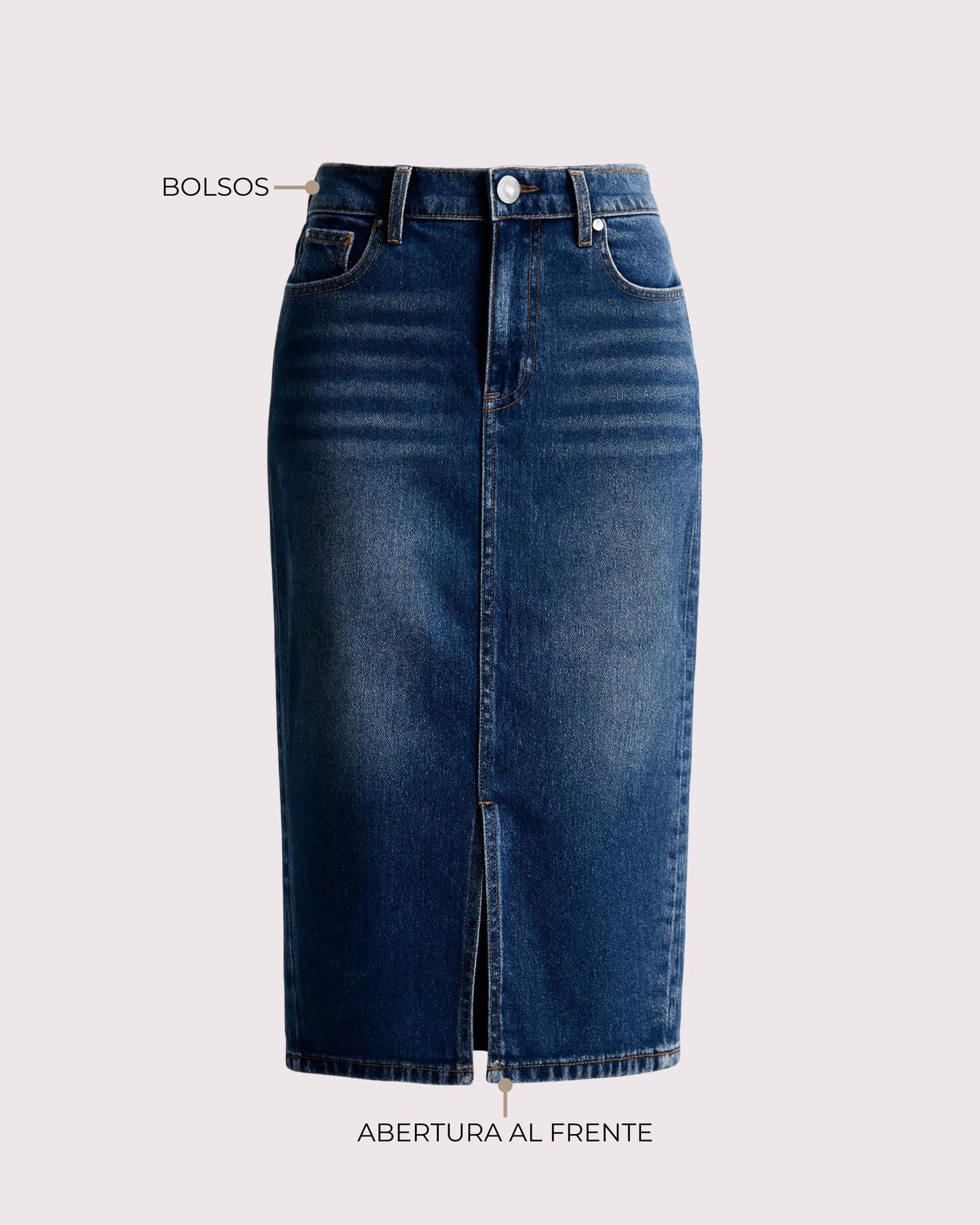 FALDA MIDI AZUL OSCURO