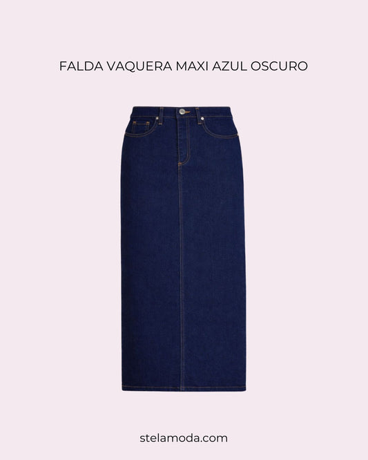 FALDA VAQUERA AZUL OSCURO