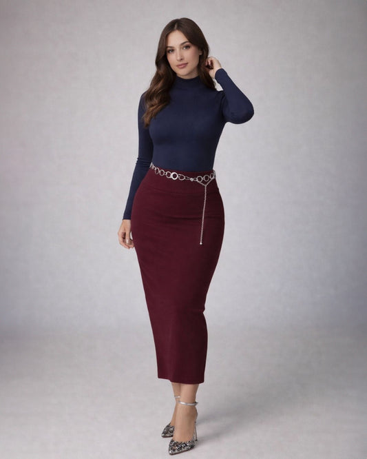 FALDA LAPIZ TINTO