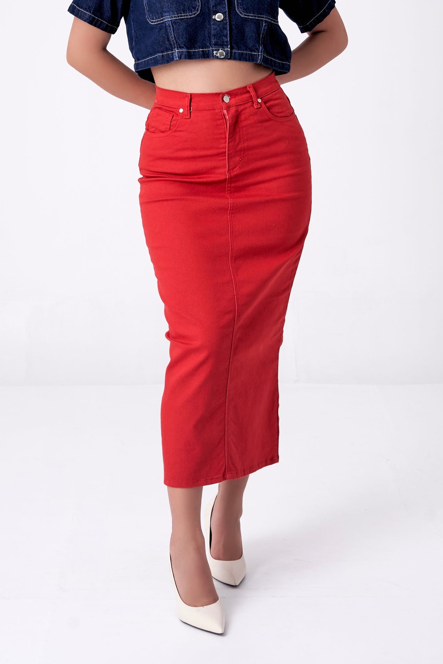 FALDA VAQUERA ROJA