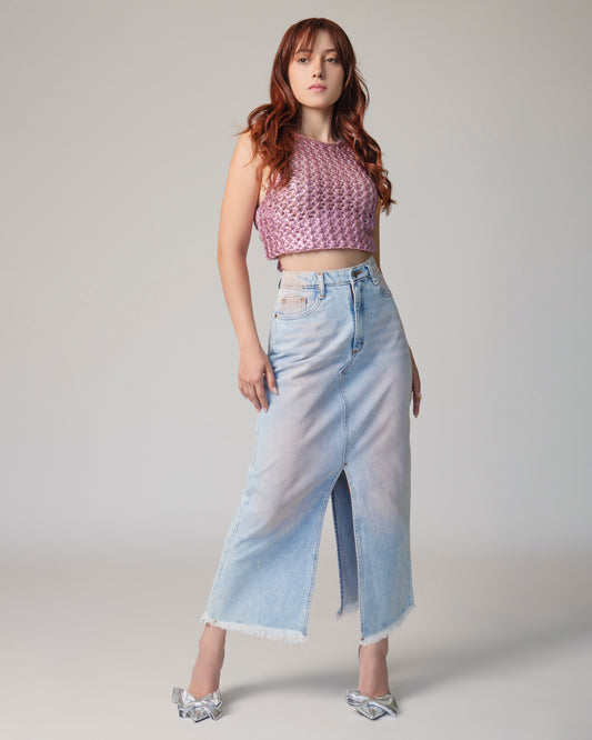 FALDA RIGIDA DOBLE ABERTURA (NO STRETCH)