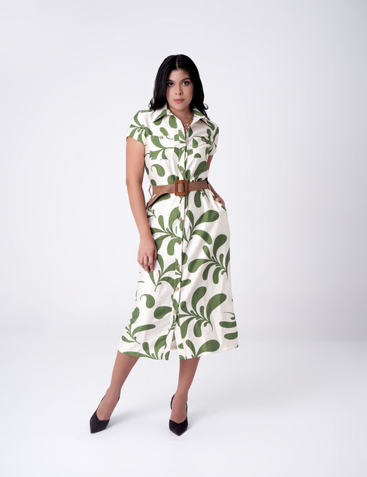 VESTIDO ESTAMPADO VERDE
