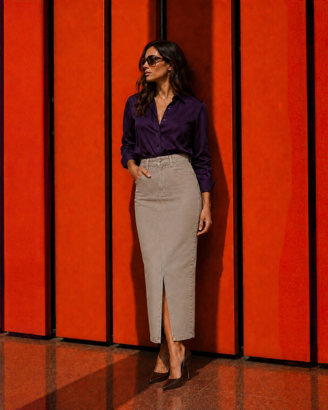 FALDA VAQUERA GABARDINA ARENA