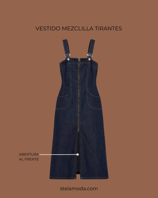 VESTIDO MEZCLILLA TIRANTES