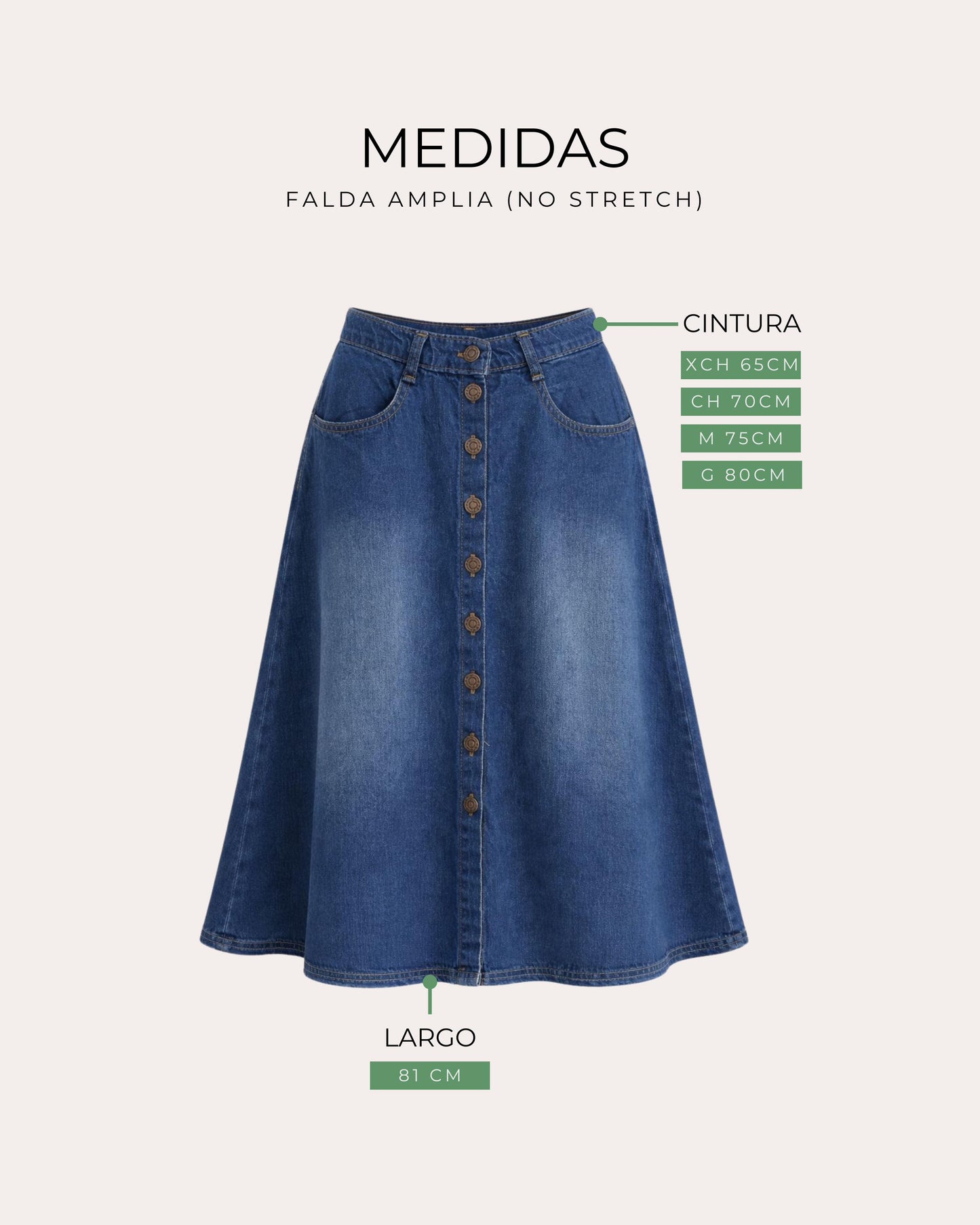 CIRCULAR MIDI SKIRT (NOT STRETCH)