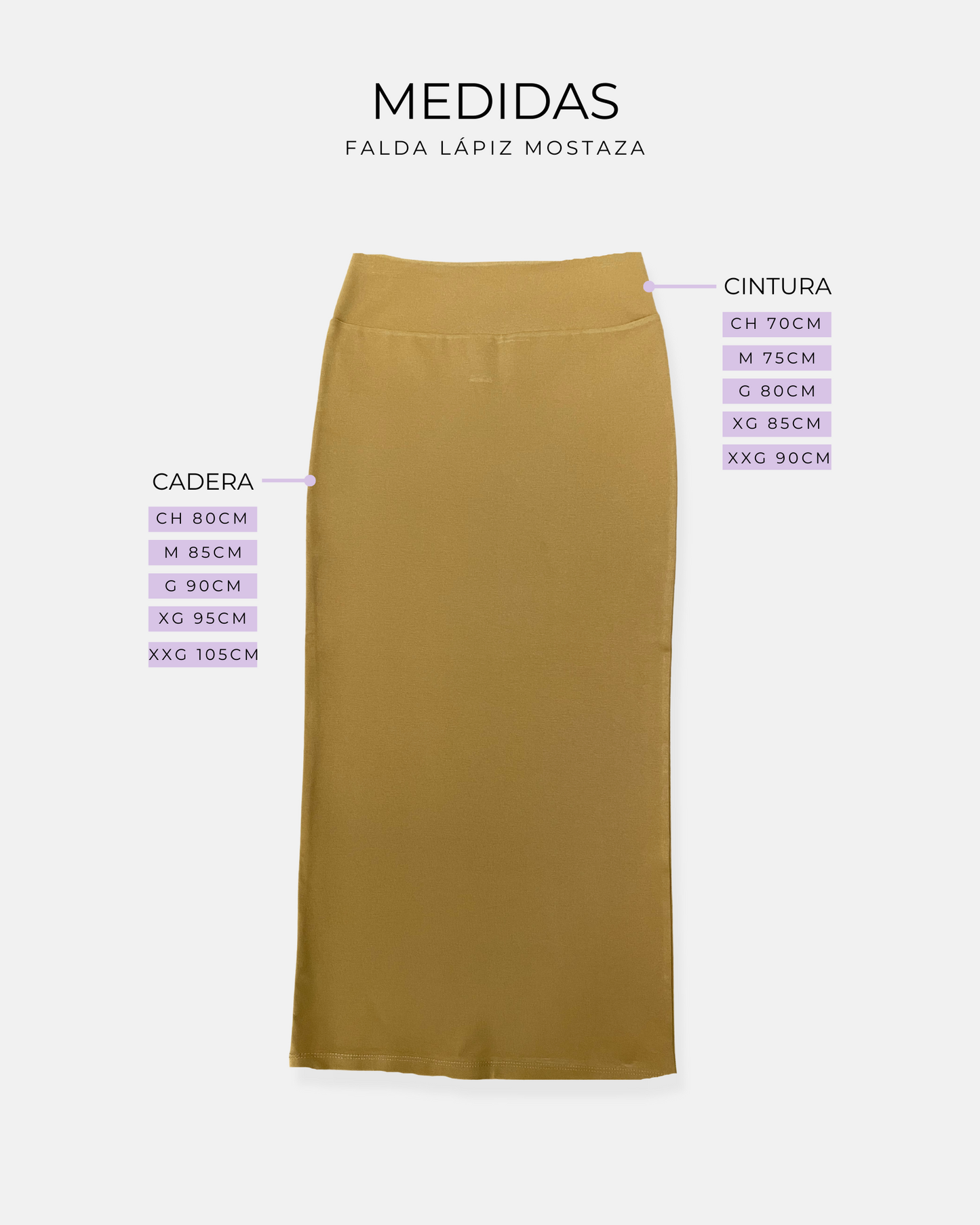 FALDA LAPIZ MOSTAZA