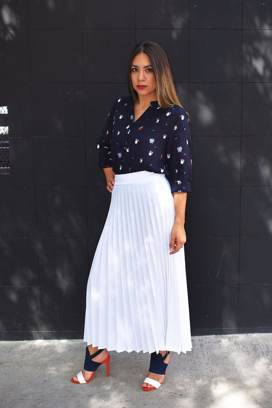 FALDA PLISADA BLANCO