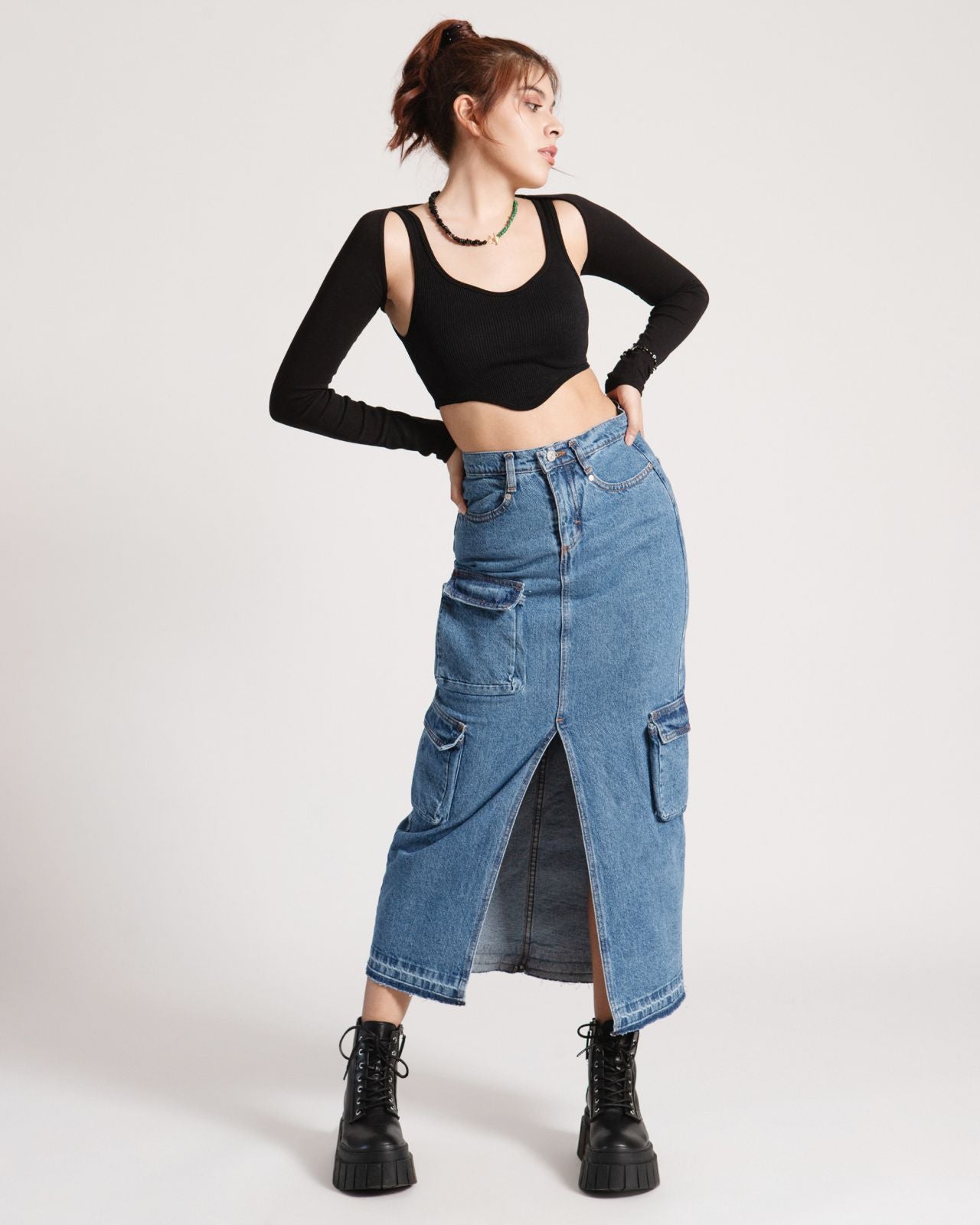 FALDA MAXI CARGO [NO STRETCH]